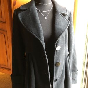 Wool Coat with Empire Waist